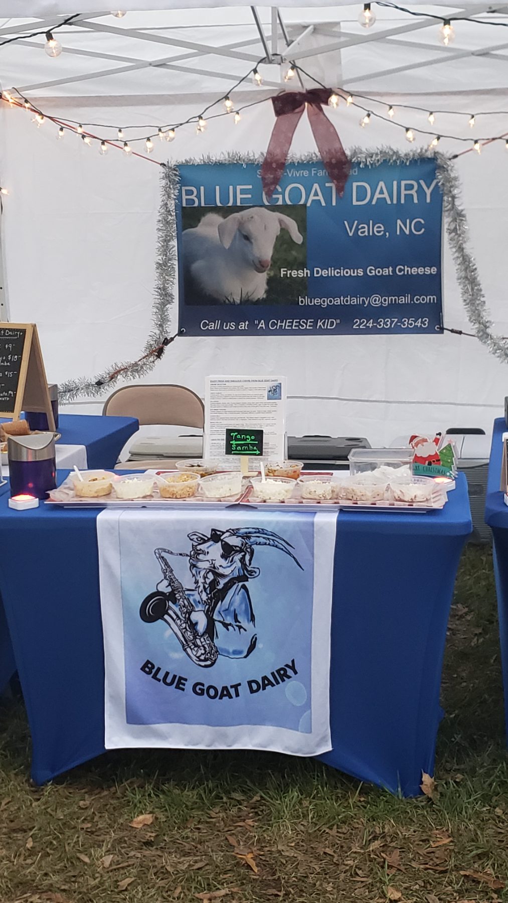 Blue Goat Dairy market booth